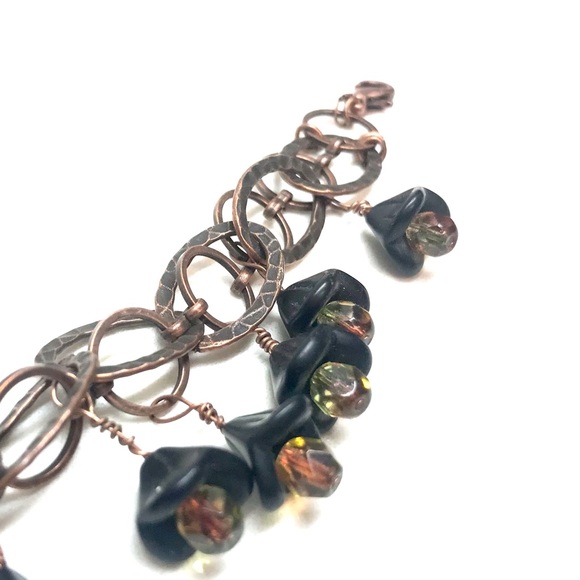 🆕 Handmade bracelet - Copper brown black flowers - Picture 5 of 7
